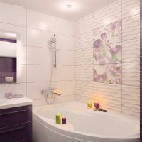 nuostabaus vonios kambario interjero idėja, 2,5 kv. m nuotrauka