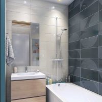 šviesaus vonios kambario dizaino versija, 2,5 kv.m nuotrauka
