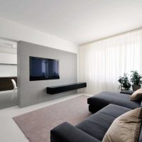 varianta světlého designu bytu 70 m2 fotografie