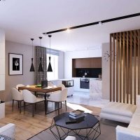 het idee van een lichte stijl appartement 70 m² foto