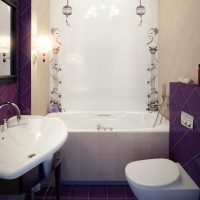 gražaus vonios kambario interjero versija, 2,5 kv.m nuotrauka