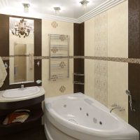 neįprasto stiliaus vonios kambario idėja 2,5 kv.m nuotrauka