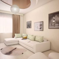 versiunea interiorului luminos al unui apartament modern, fotografie de 70 mp