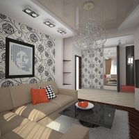 verze krásného stylu obývacího pokoje 16 m2 fotografie