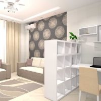An example of a bright interior of a modern apartment 65 sq.m photo