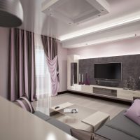 variant van de ongebruikelijke stijl van de woonkamer 16 m² foto