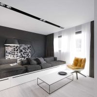 пример за красив дизайн на модерен апартамент 50 кв.м снимка