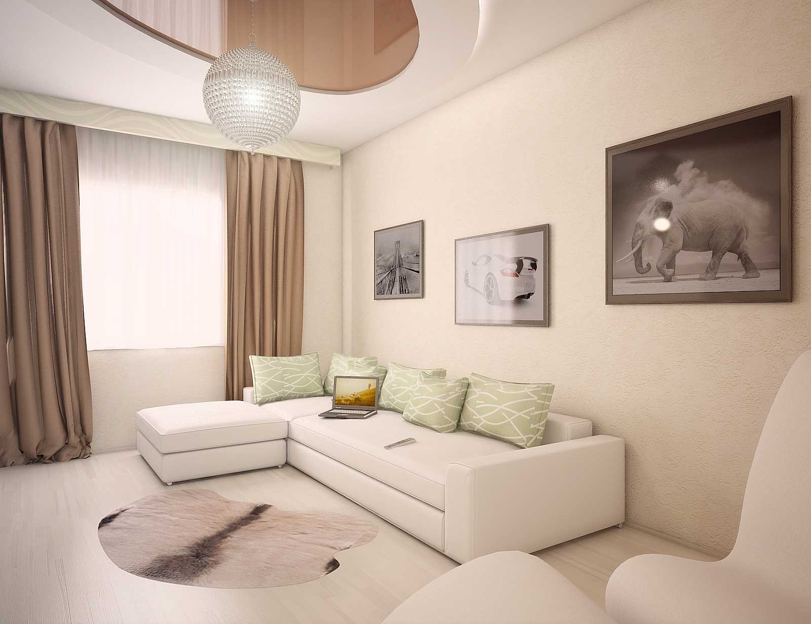 variante del design luminoso dell'appartamento è di 70 mq