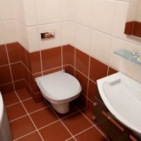 Spilgta vannas istabas stila 5 kv.m foto piemērs