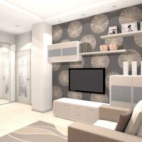 example of a beautiful interior of a modern apartment 65 sq.m picture