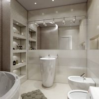 Příklad světlé koupelny obrázek 5 m²