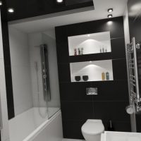 varianta světlého designu koupelny 5 m2 fotografie