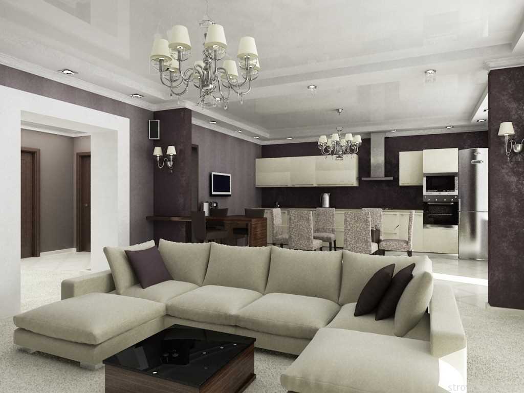 مثال على الداخلية غير العادية للشقة الحديثة من 70 متر مربع