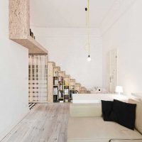 idee van een lichte inrichting van een modern appartement 70 m² foto