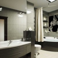 idea bilik mandi gaya yang indah dengan foto tab mandi sudut