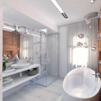 Ideea unui stil luminos al fotografiei din baie 2017