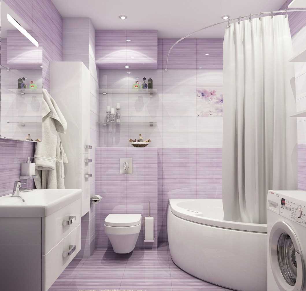 idee van een helder badkamerontwerp met hoekbad
