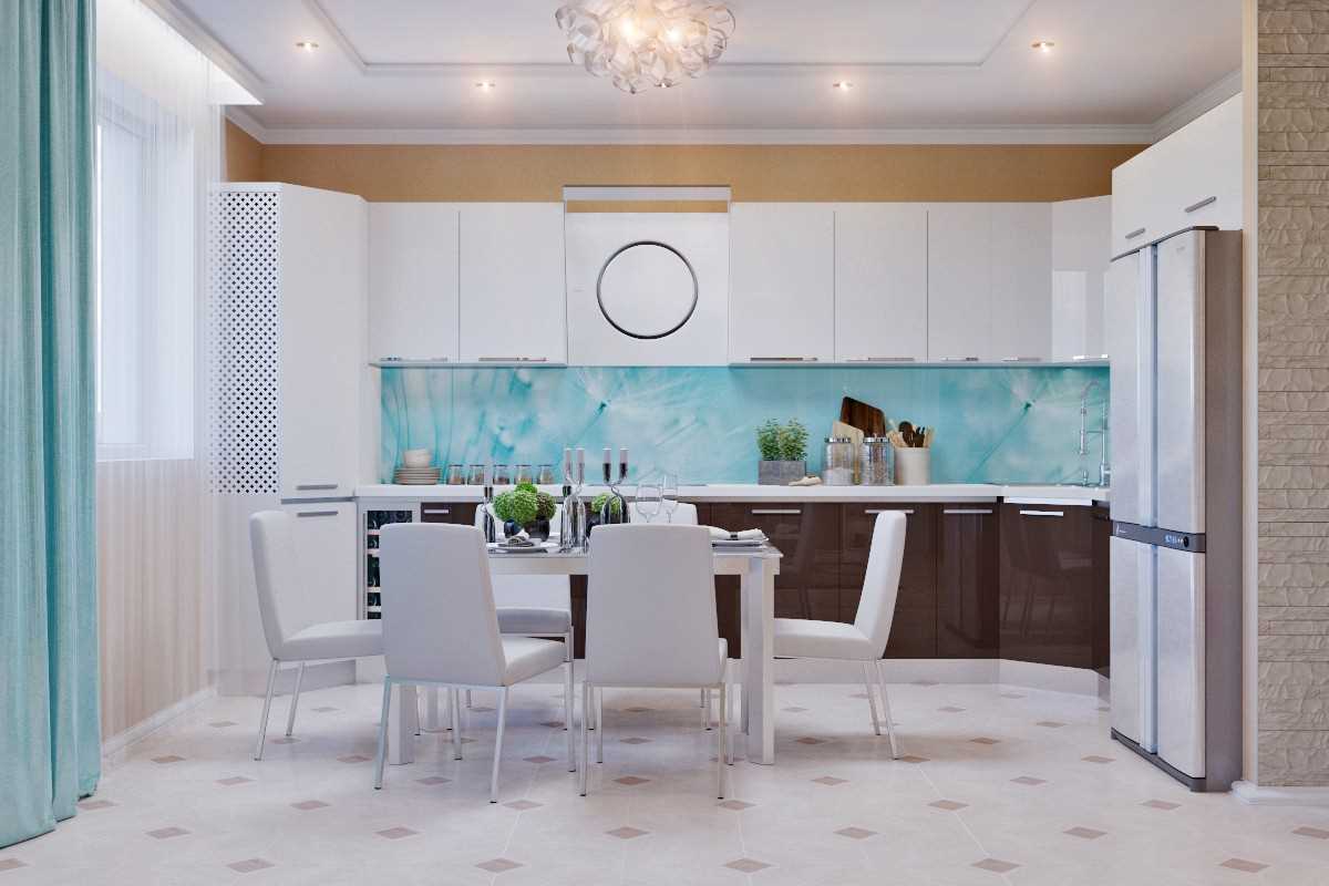 variant of the beautiful interior of the apartment is 65 sq.m