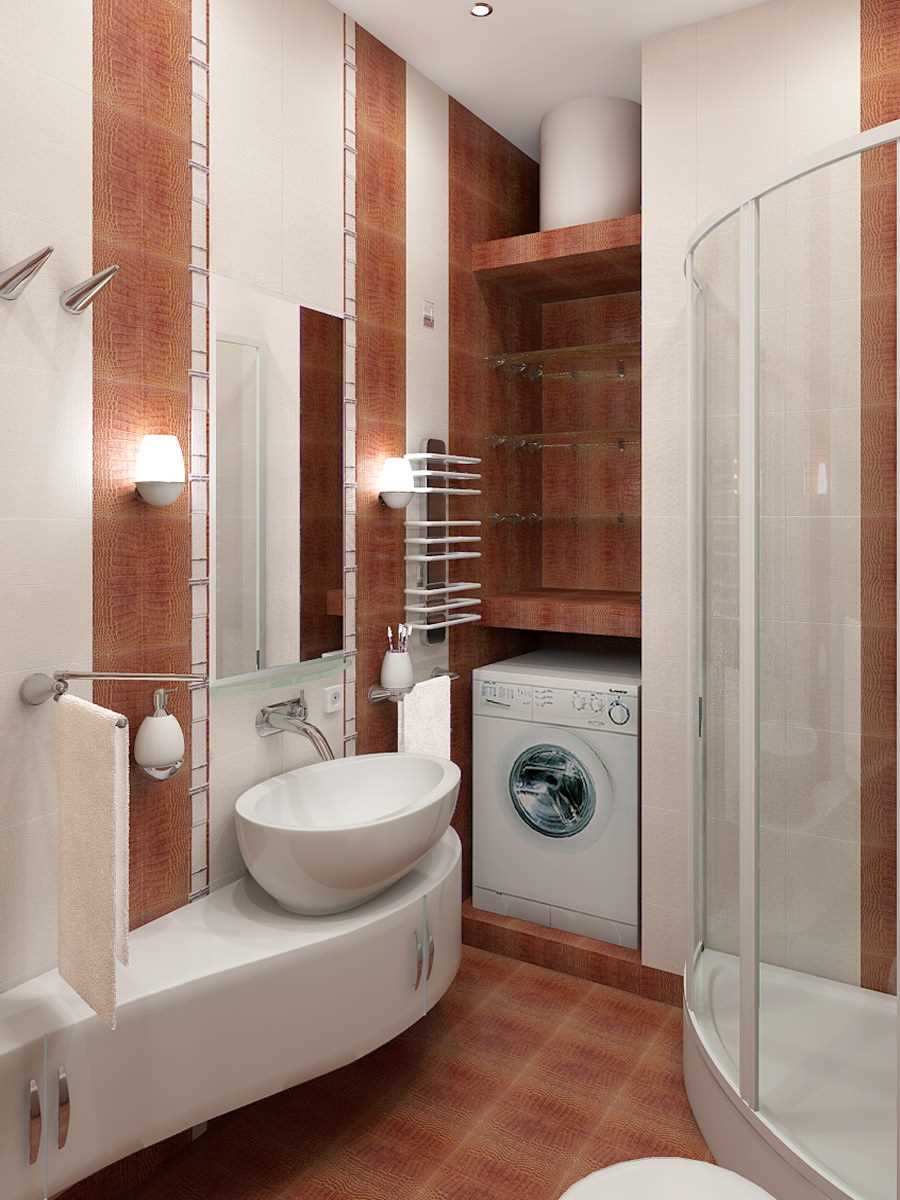 idea gaya yang luar biasa dari bilik mandi 2.5 sq.m