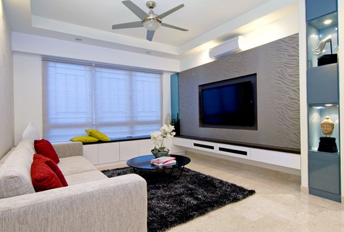 Příklad světlého stylu obývacího pokoje 16 m2