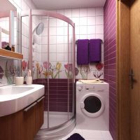 modernaus stiliaus vonios kambario idėja - 2,5 kv.m nuotrauka