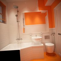 Neparastas vannas istabas stila 5 kvadrātmetru attēla piemērs