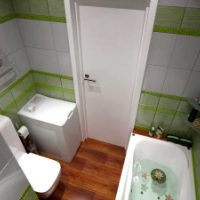 gražaus vonios kambario dizaino versija, 2,5 kv.m.