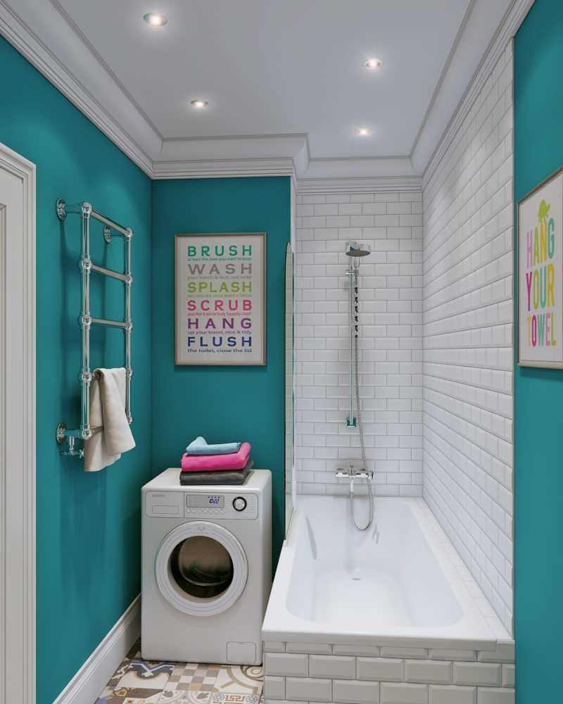 versie van de ongebruikelijke stijl van de badkamer 2017
