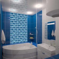 varian gaya cerah bilik mandi dengan gambar mandi sudut