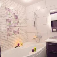 ideja par neparastu vannas istabas dizainu ar stūra vannu foto