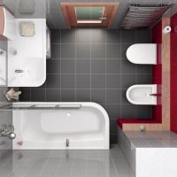 varianta světlého stylu koupelny 5 m2 fotografie
