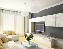 gaiša stila dzīvojamās istabas 19-20 kv.m attēla piemērs