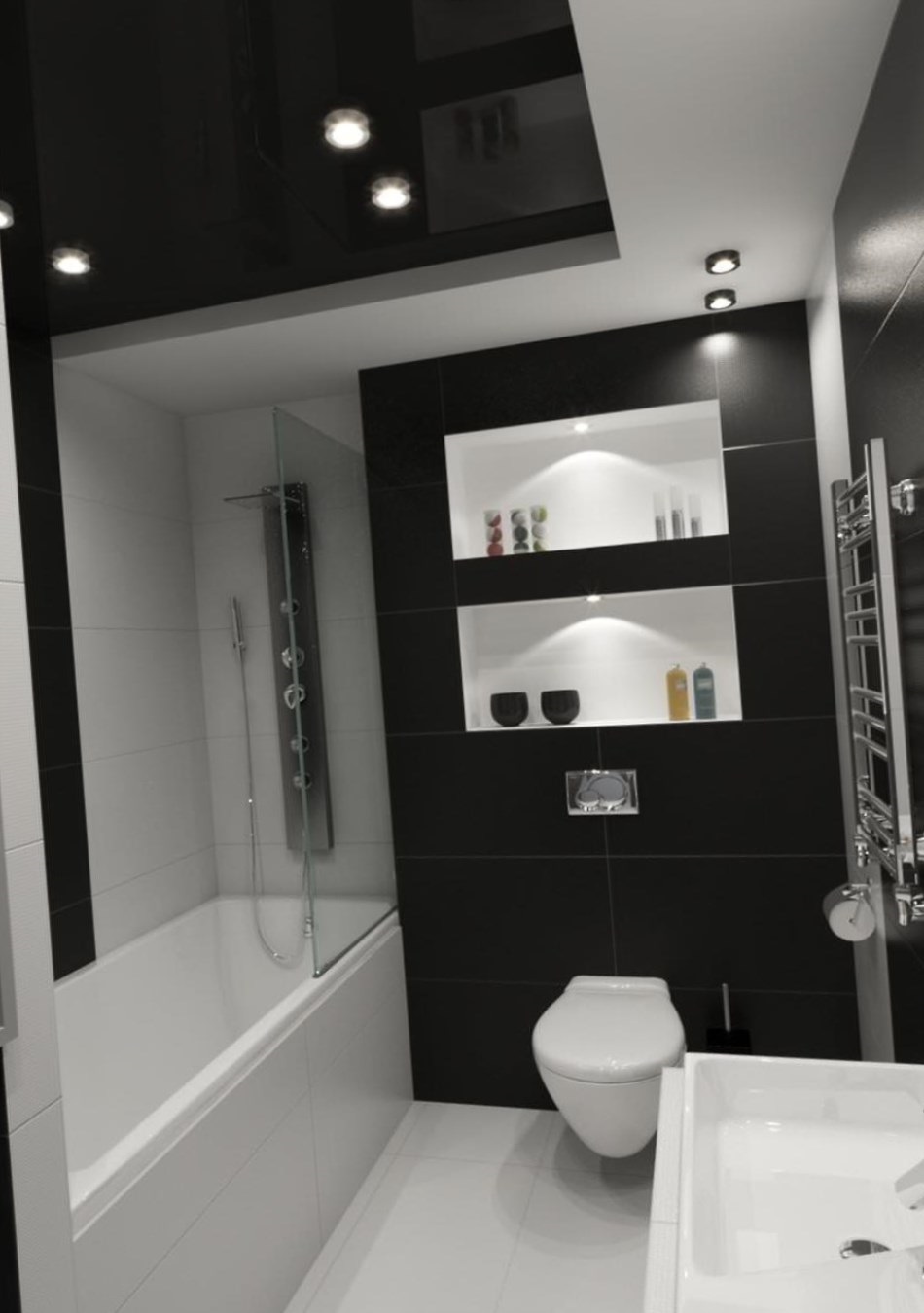 Příklad designu lehké koupelny 5 m2