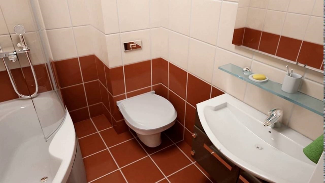 contoh gaya yang luar biasa dari bilik mandi 5 sq.m