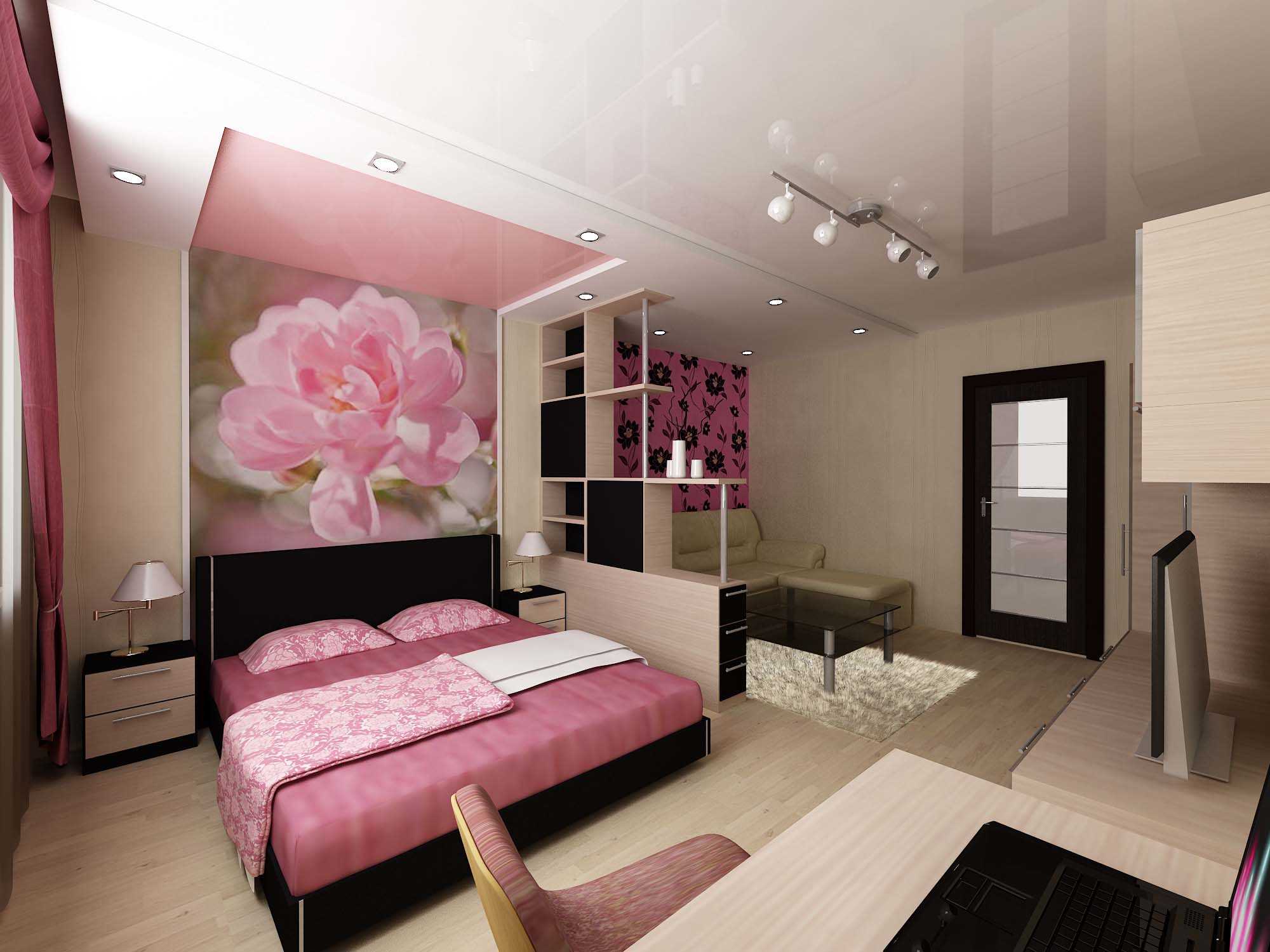 Пример за красив интериор на апартамент от 50 кв.м