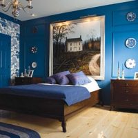 pilihan untuk menggunakan warna biru yang luar biasa dalam reka bentuk gambar pangsapuri