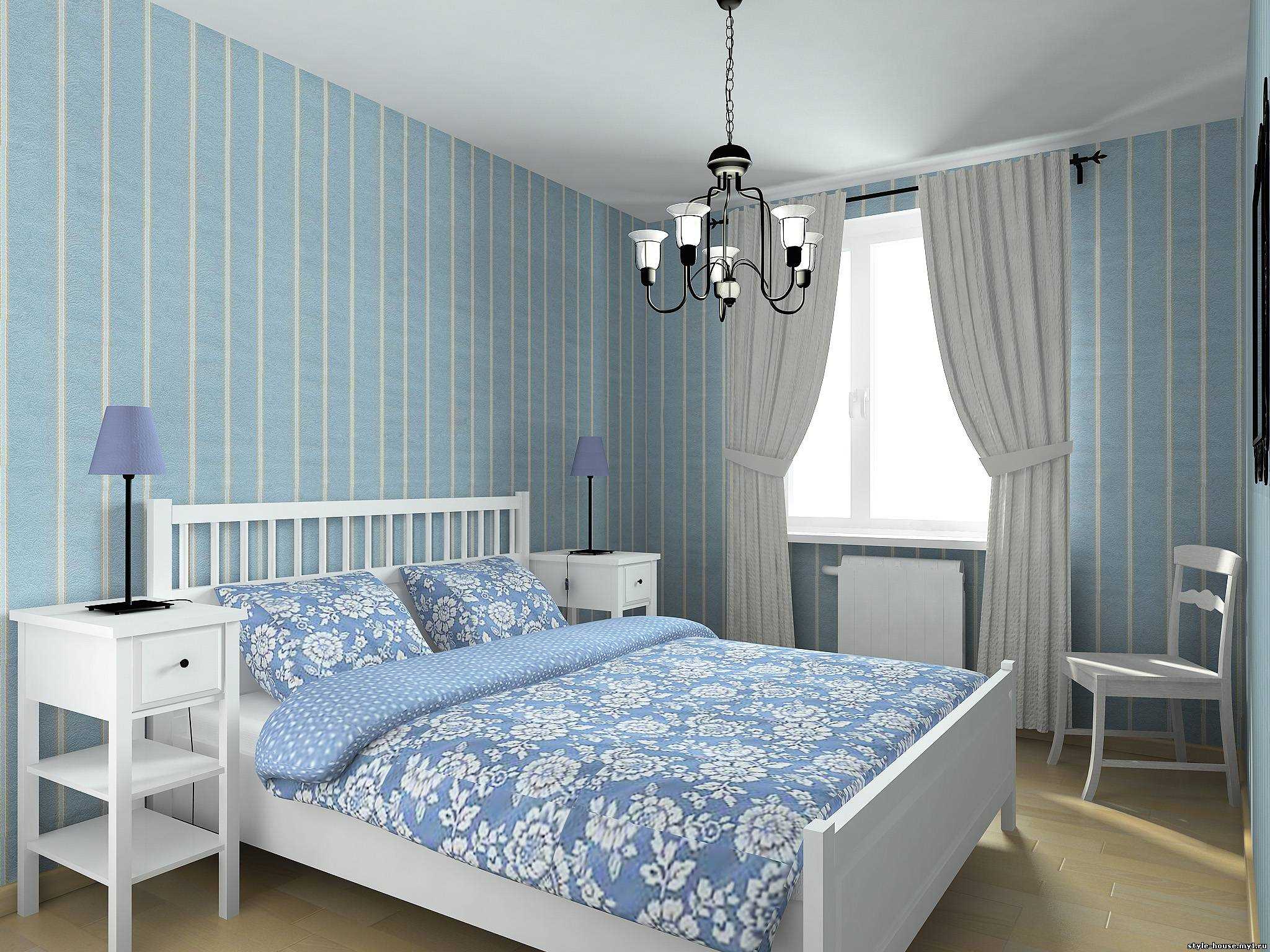myšlenka použití jasně modré v designu místnosti