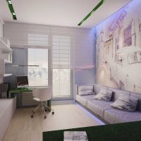 myšlenka obývacího pokoje s ložnicí ve stylu 20 m2 foto