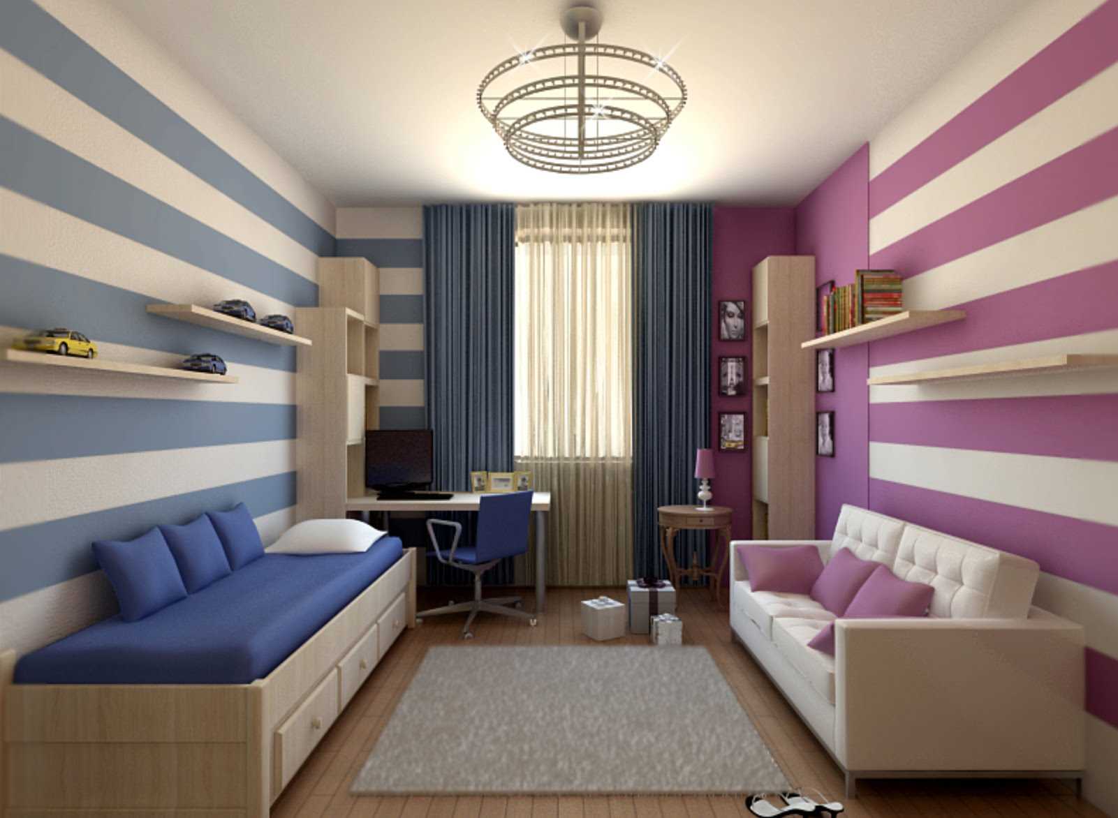 verzija neobičnog stila dječje sobe za djevojčicu od 12 m²