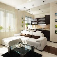gaiša stila opcija divu istabu dzīvokļa attēlam