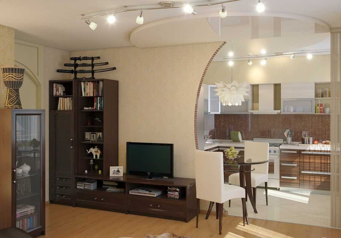 variantă a stilului frumos al unui apartament cu două camere