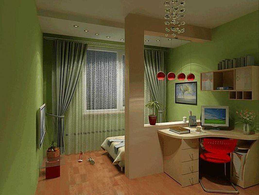 idee de design neobișnuit al unei camere de dormitor mici
