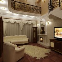 nápad světlý styl obývacího pokoje v soukromém domě photo