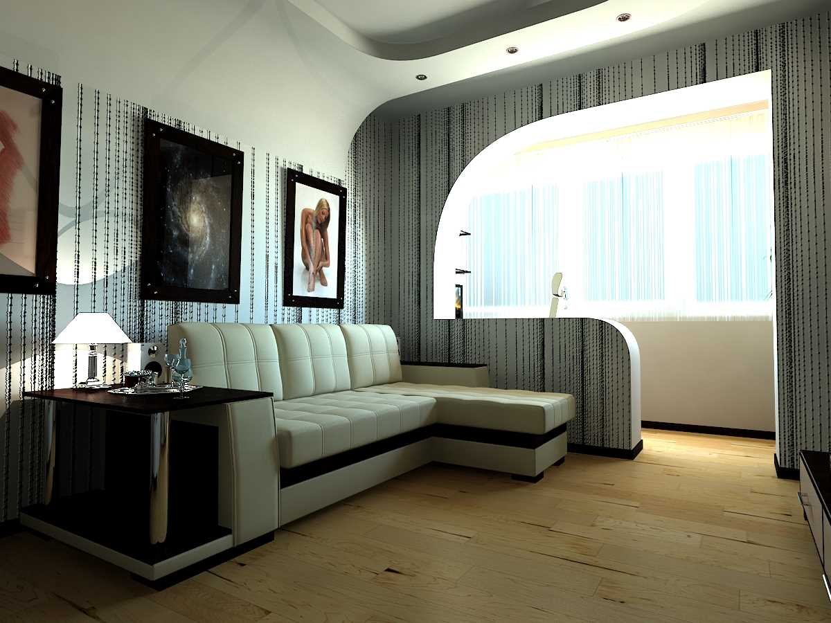 varianta krásného interiéru malé místnosti