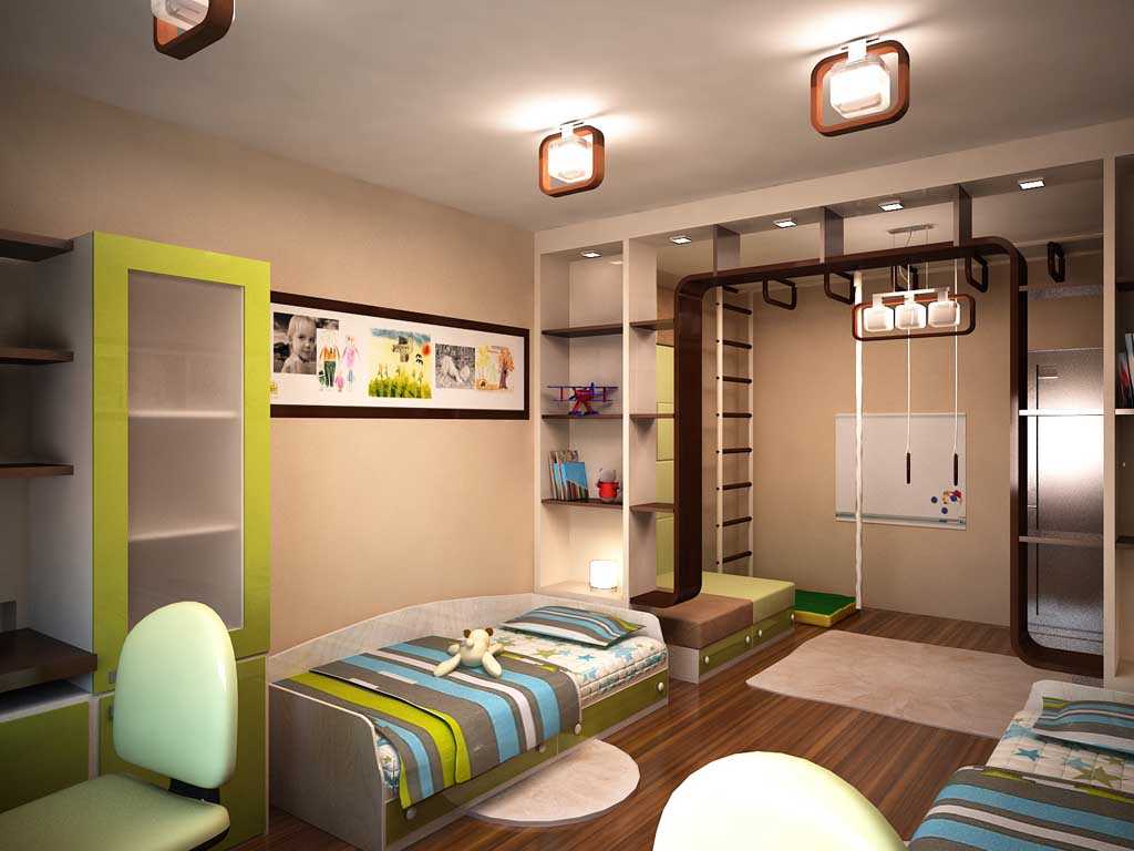ideea unui decor frumos pentru o cameră pentru copii pentru două fete