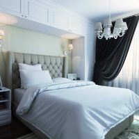 ideea unui dormitor în stil luminos 18 mp fotografie