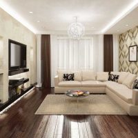 varianta světelné výzdoby obývacího pokoje na obrázku v soukromém domě