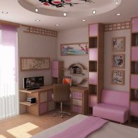 idee van een mooie stijl van een kamer voor een meisje van 12 m² foto