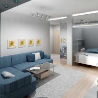 идеята за красив дизайн на спалня от 18 кв.м. снимка