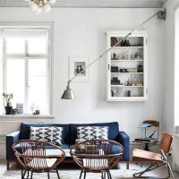 versiune a interiorului neobișnuit al apartamentului în fotografia în stil scandinav